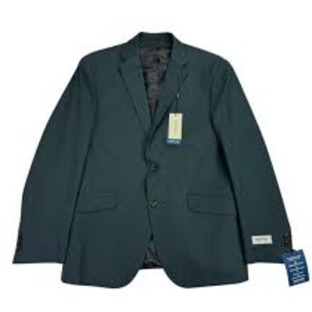 Kenneth Cole Reaction Mens Techni-Cole Slim-Fit Str Dark Green 36R